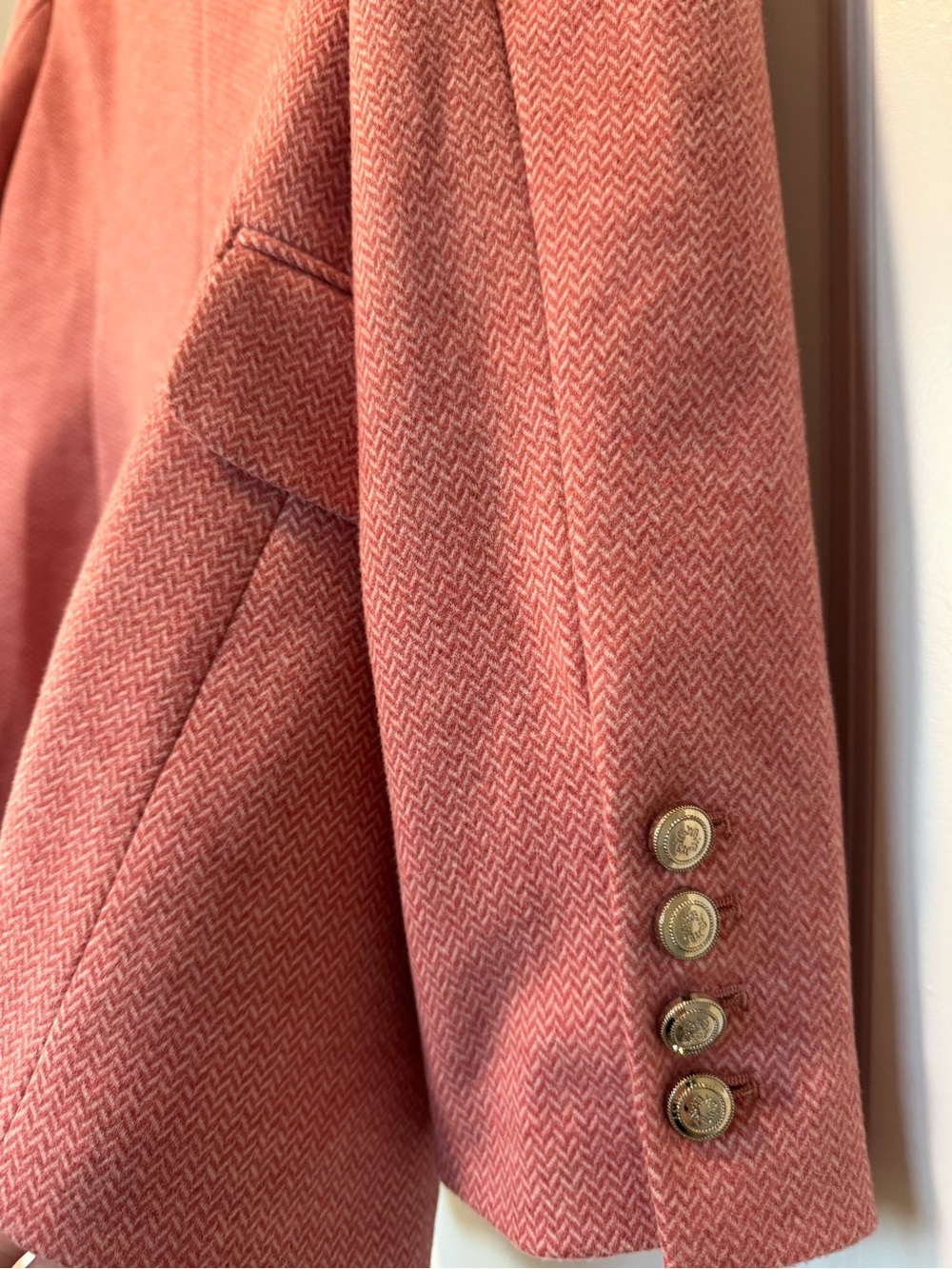 White House Black Market Pink Double-Breasted Blazer - Picture 8 of 8